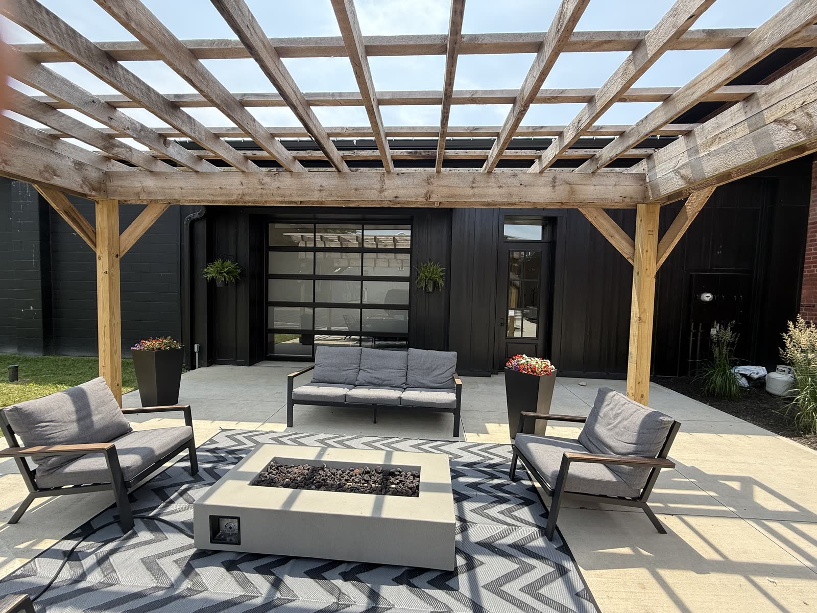 Restored paver patio after cleaning in Central Ohio