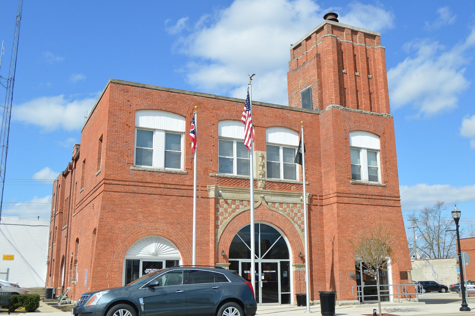 The historic village hall in West Jefferson, Ohio